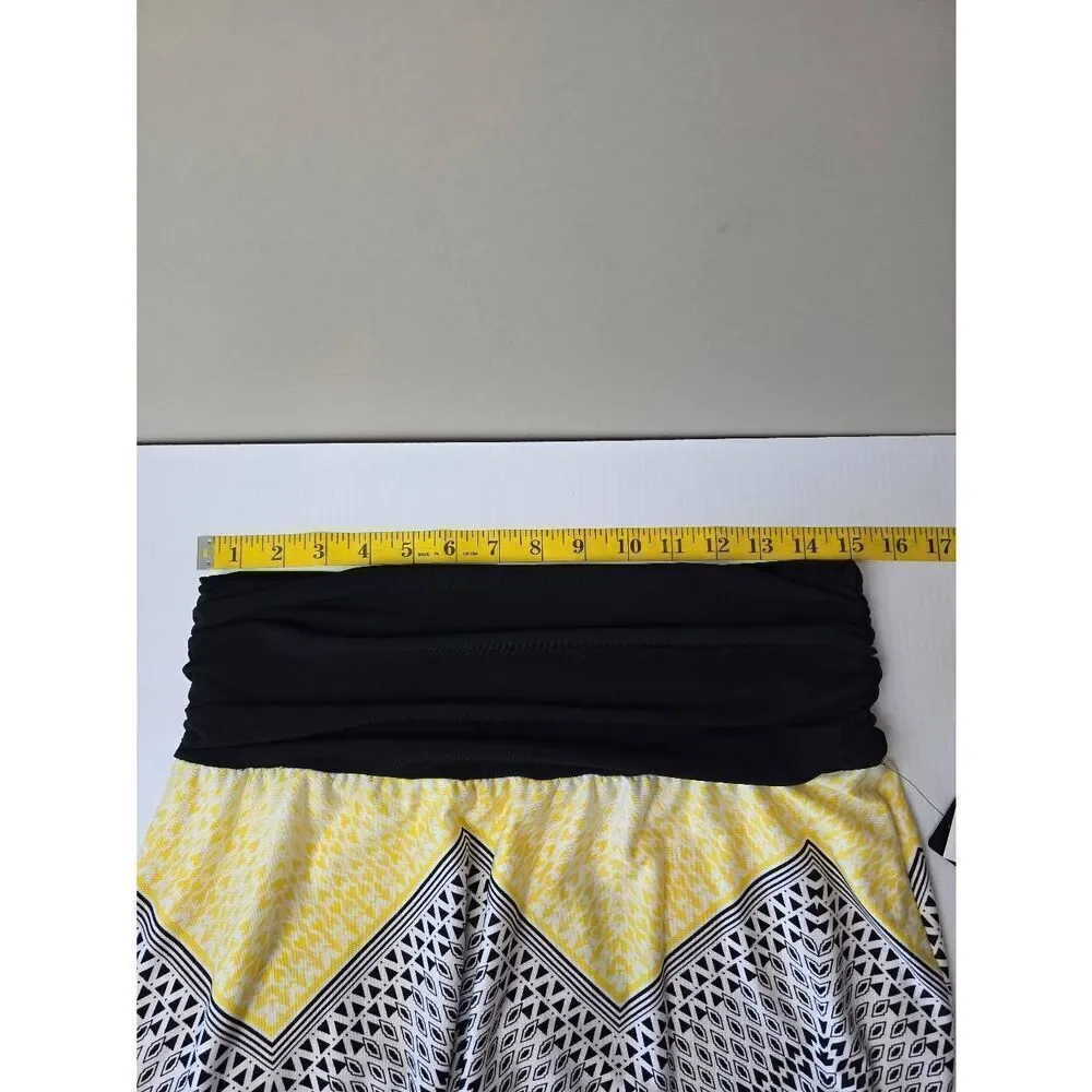 AGB Maxi Skirt Sz XL Yellow/Black/White